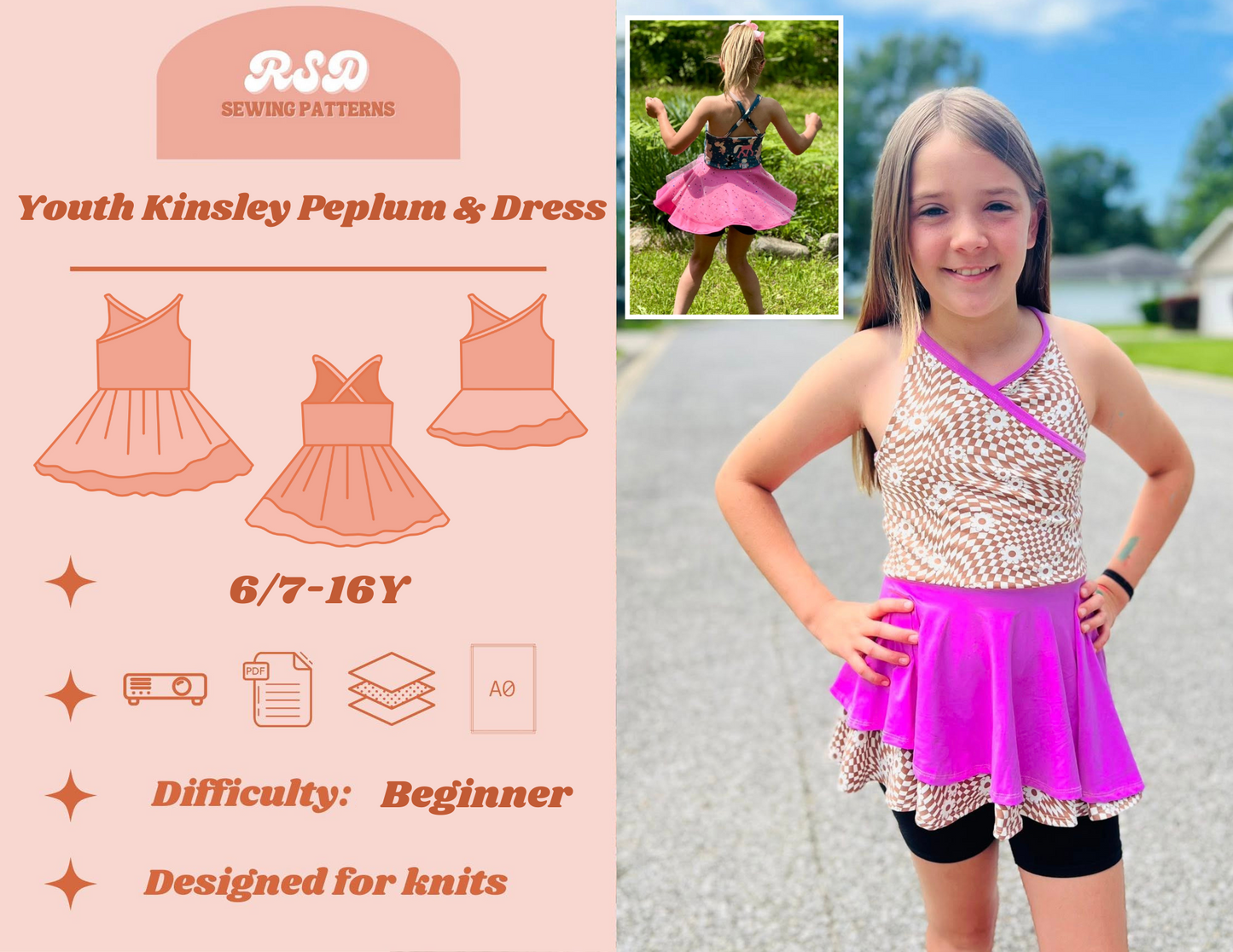 Youth Kinsley Peplum & Dress PDF