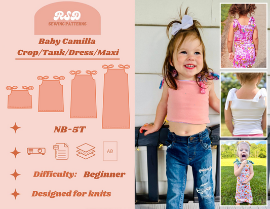 Baby Camilla Crop/Tank/Dress/Maxi PDF
