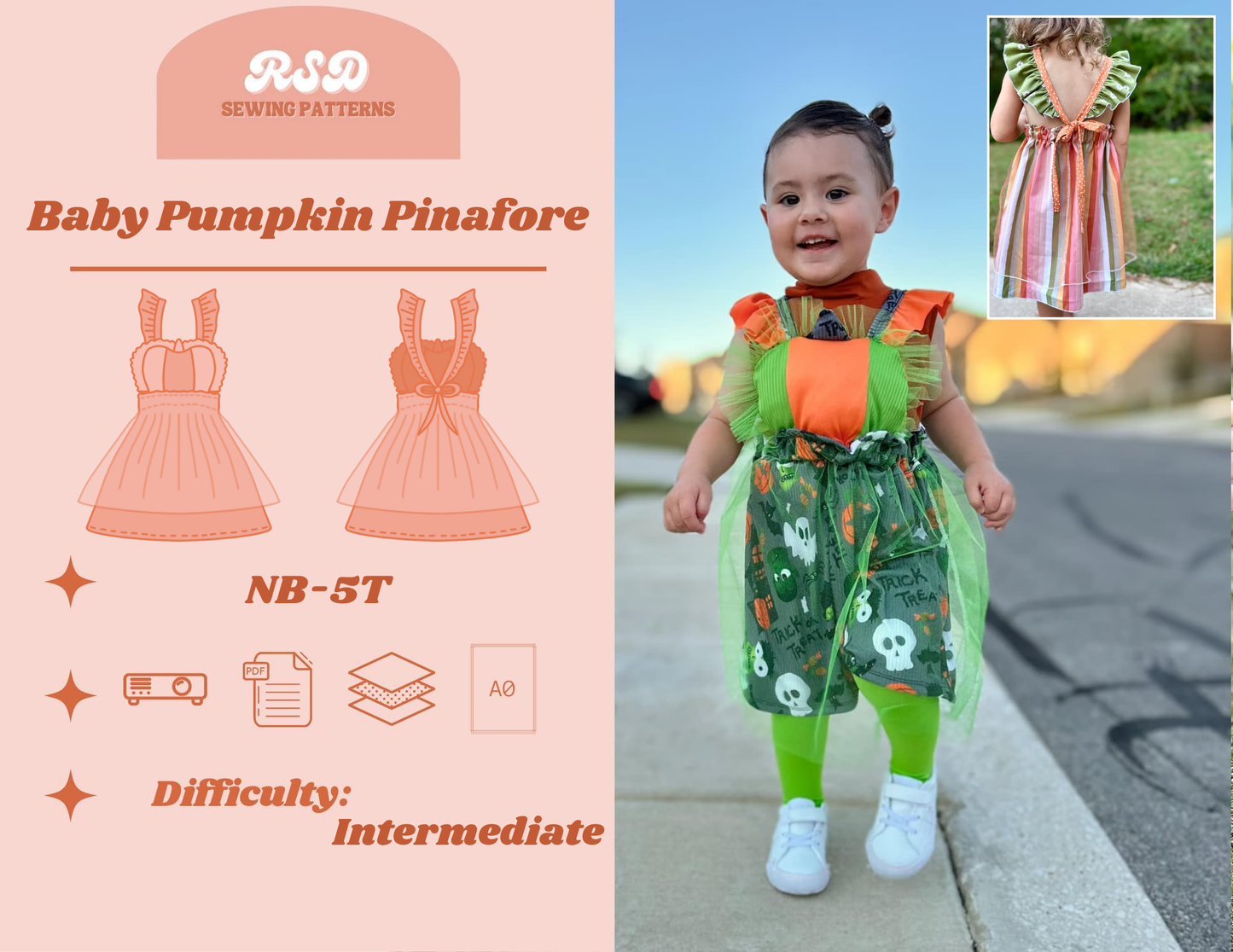 Baby Pumpkin Pinafore PDF