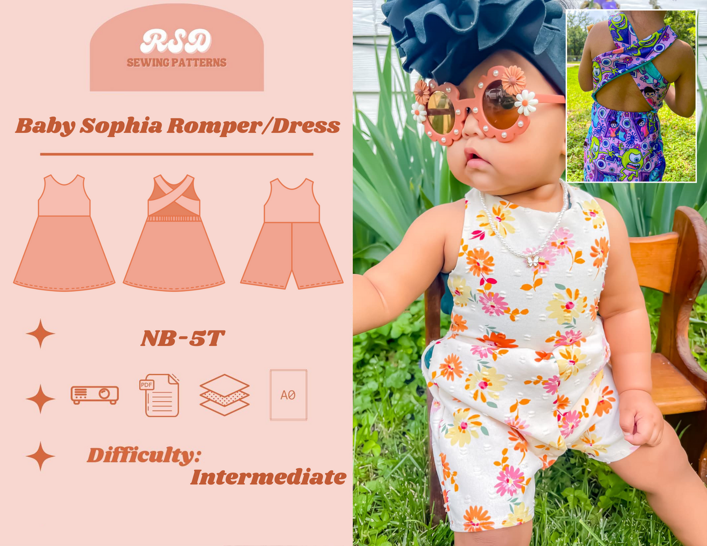 Baby Sophia Romper/Dress PDF