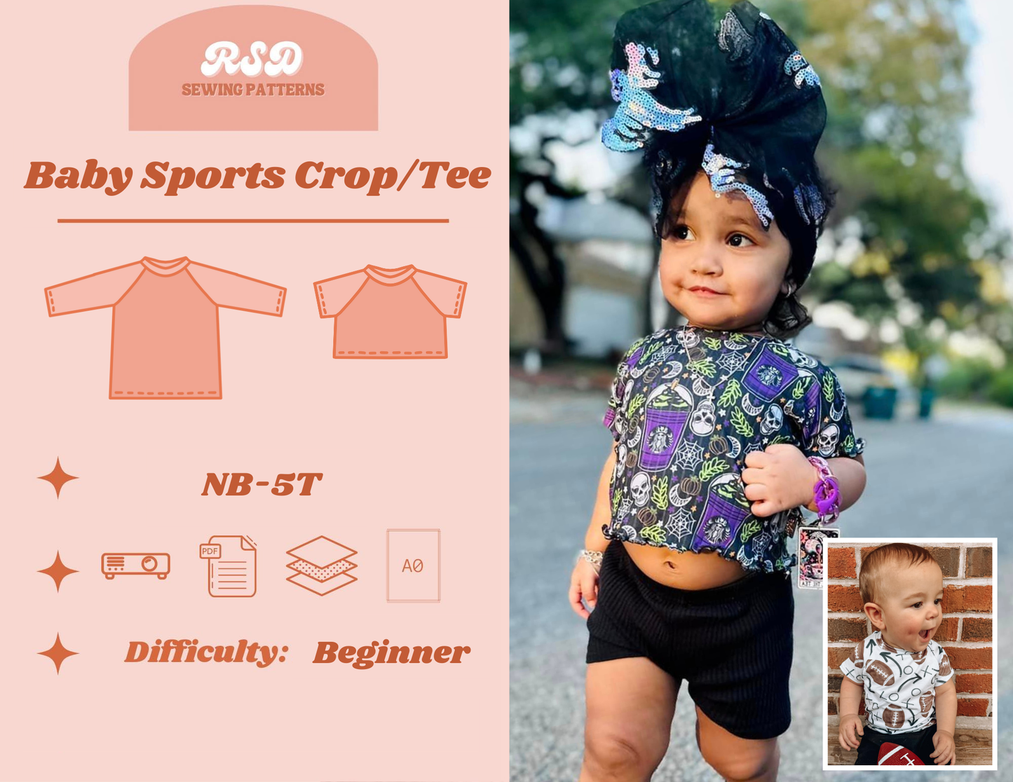 Baby Sports Crop/Tee PDF