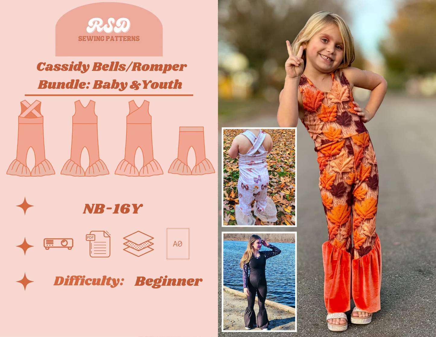 Baby & Youth Cassidy Bells/Romper Bundle PDF