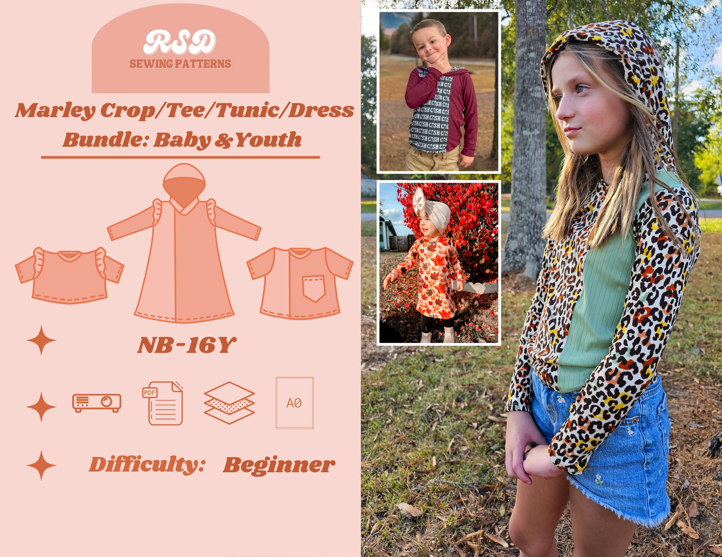 Baby & Youth Marley Crop/Tee/Tunic/Dress Bundle PDF