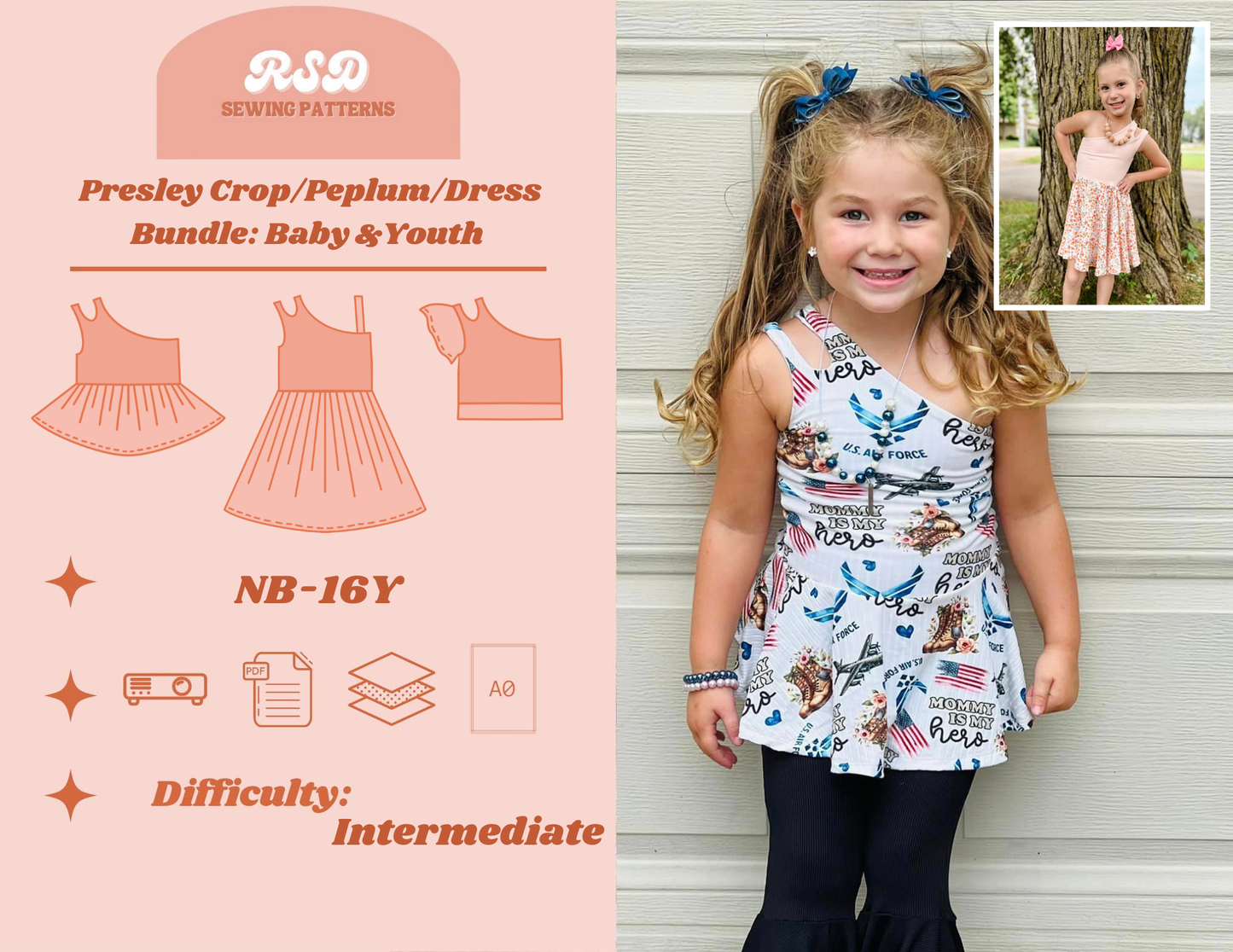 Baby & Youth Bundle Presley Crop/Peplum/Dress PDF