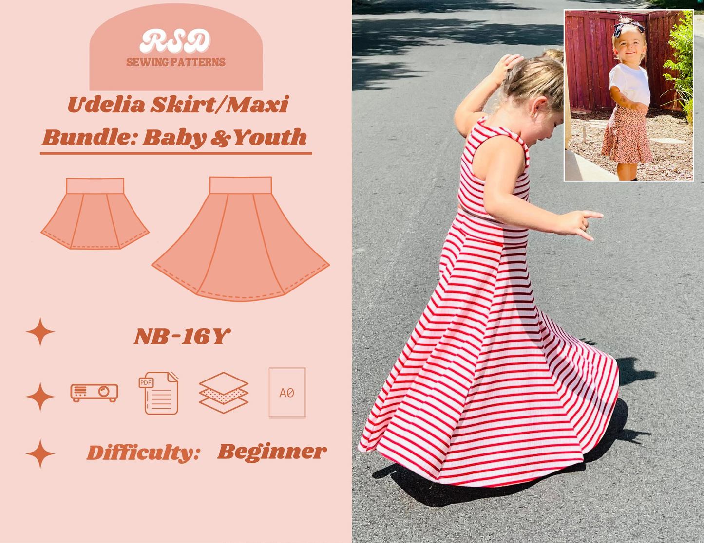 Baby & Youth Bundle Udelia Skirt/Maxi PDF