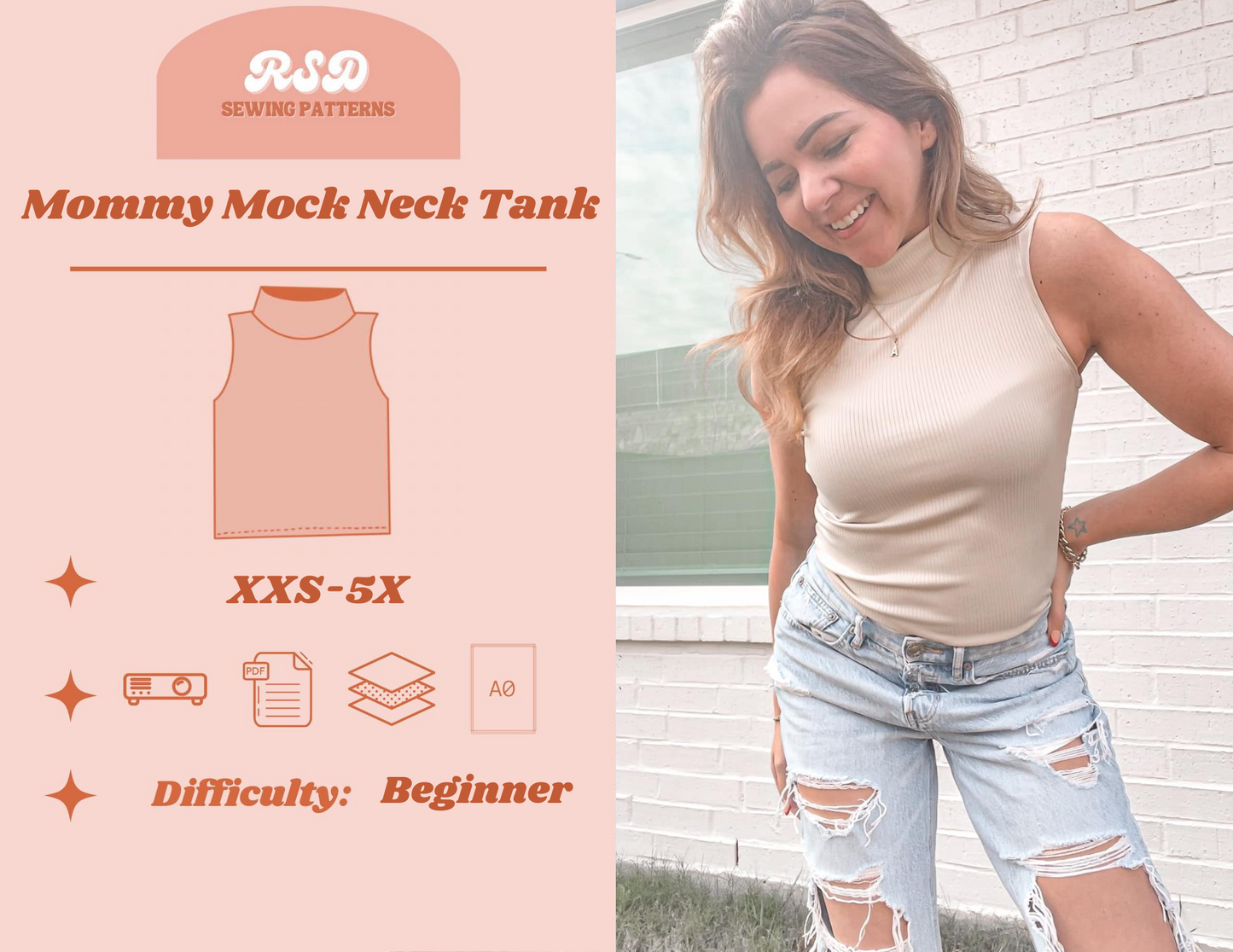 Mommy Mock Neck Tank PDF