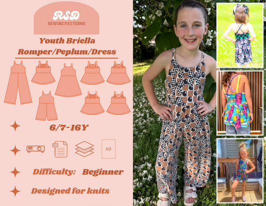 Youth Briella Romper/Peplum/Dress PDF