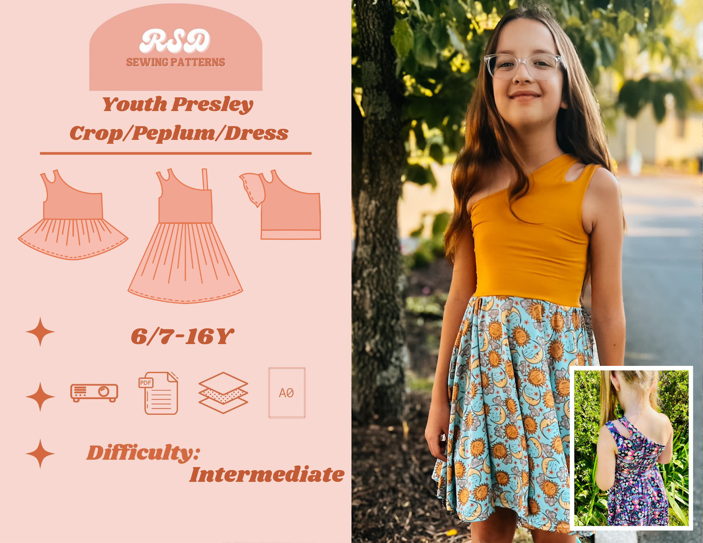 Youth Presley Crop/Peplum/Dress PDF