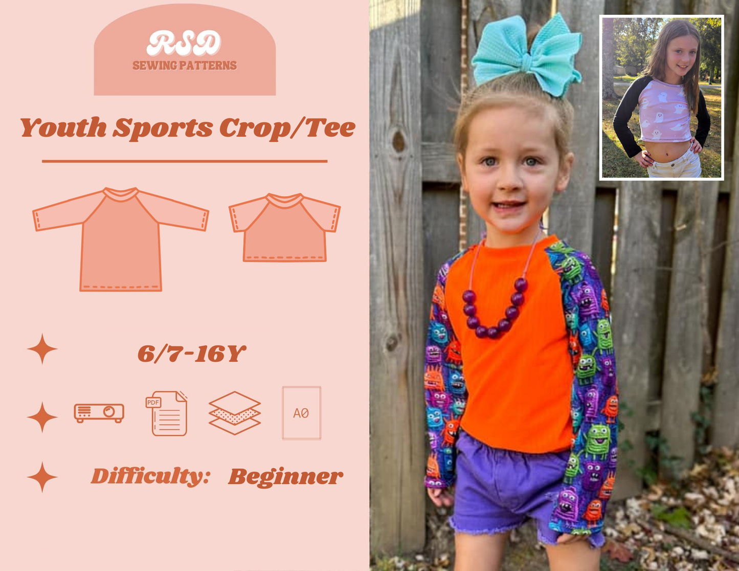 Youth Sports Crop/Tee PDF