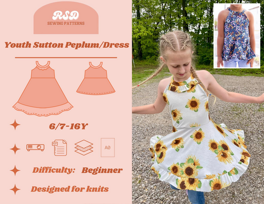 Youth Sutton Peplum/Dress PDF
